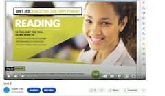 A screencapture of an Adobe photoshop workstation showing a young woman with the text of "reading".
